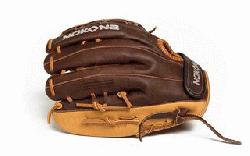 lus Baseball Glove for young adult players. 12 inch pattern closed we